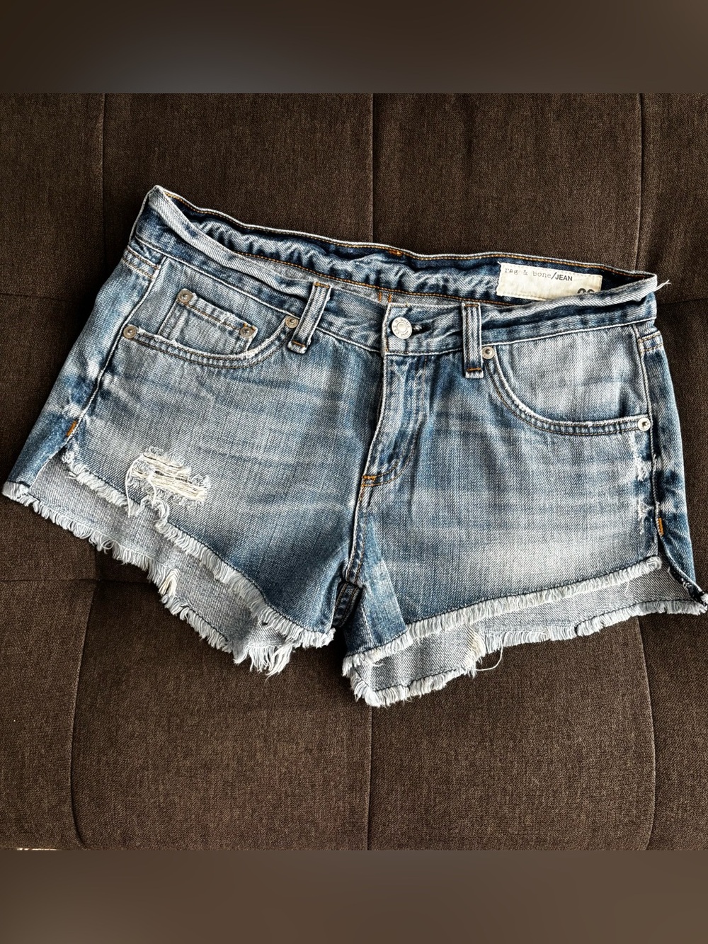 rag & bone Distressed Denim Women’s Shorts - Light Blue